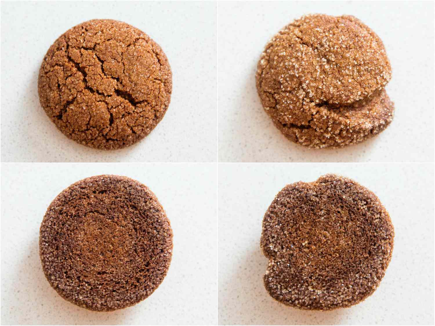 Gingerbread cookies made with molasses and with blackstrap molasses