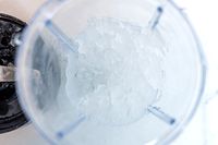 Above view of ice inside cup from the Nurtibullet Pro 900 Personal Blender