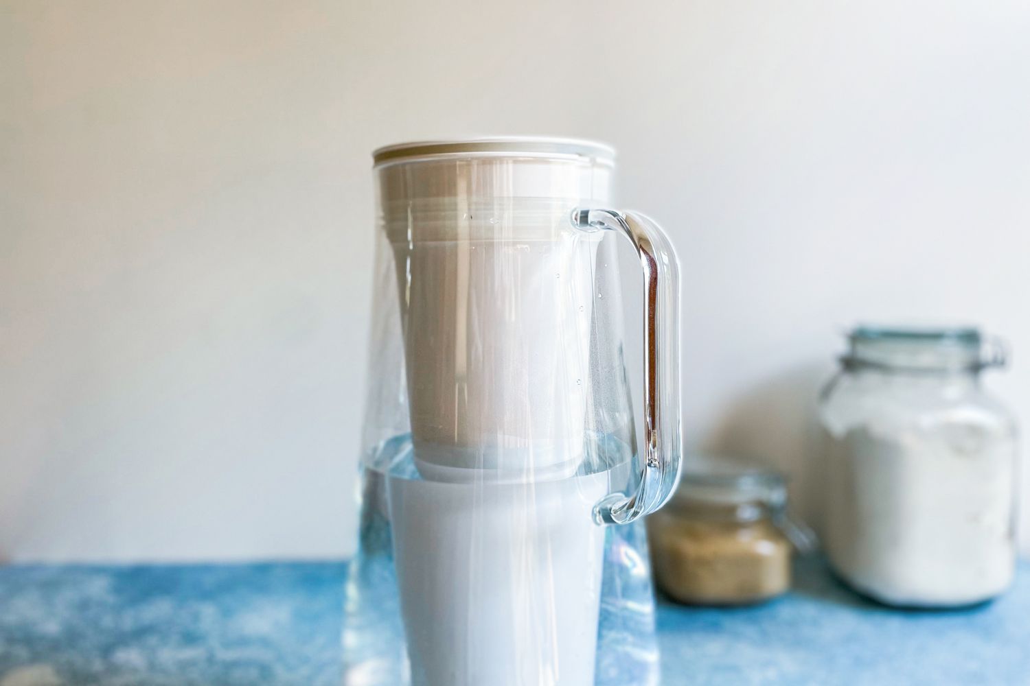 Water inside the LifeStraw Home Water Filter Pitcher