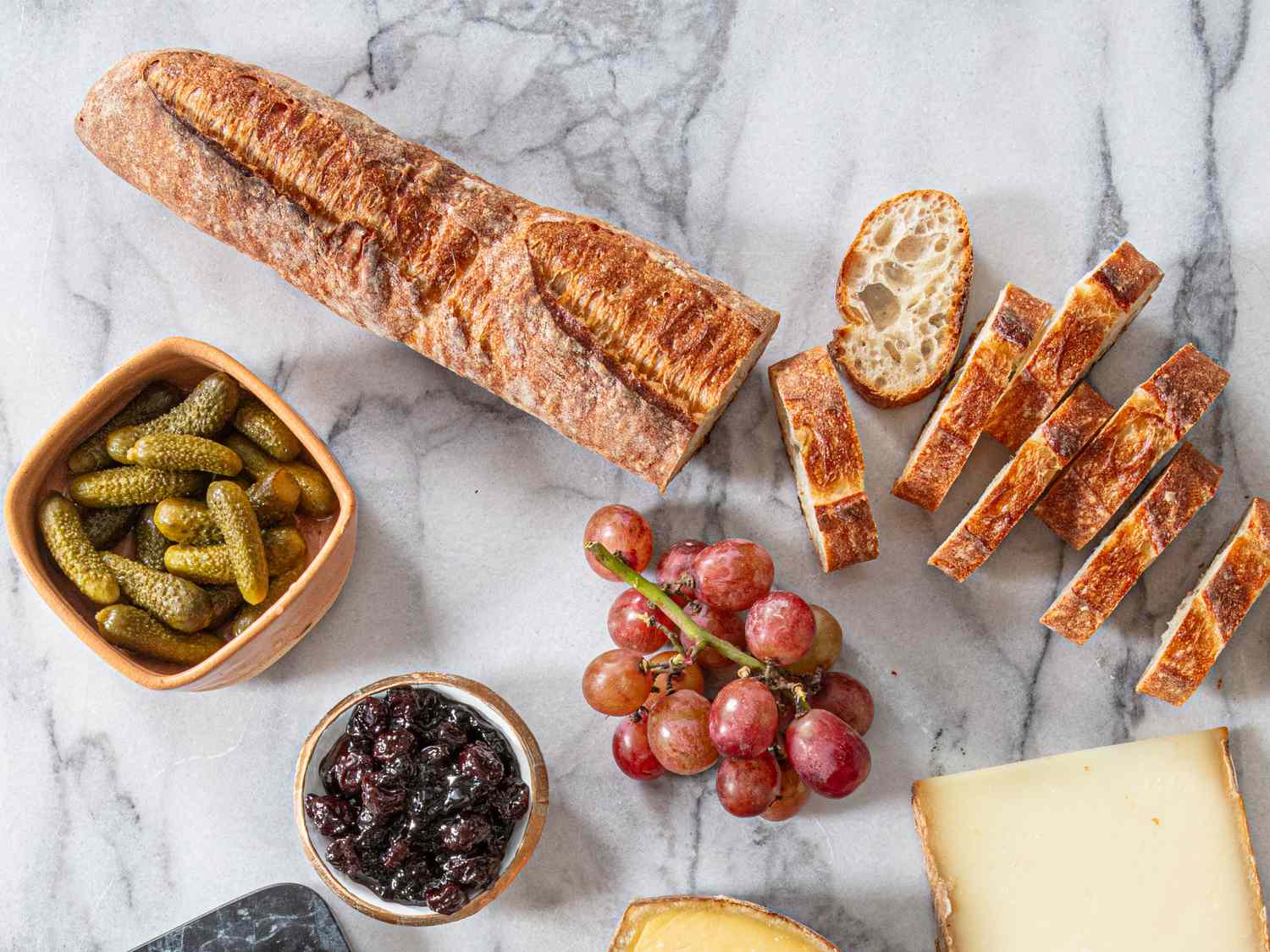 Overhead view of sides