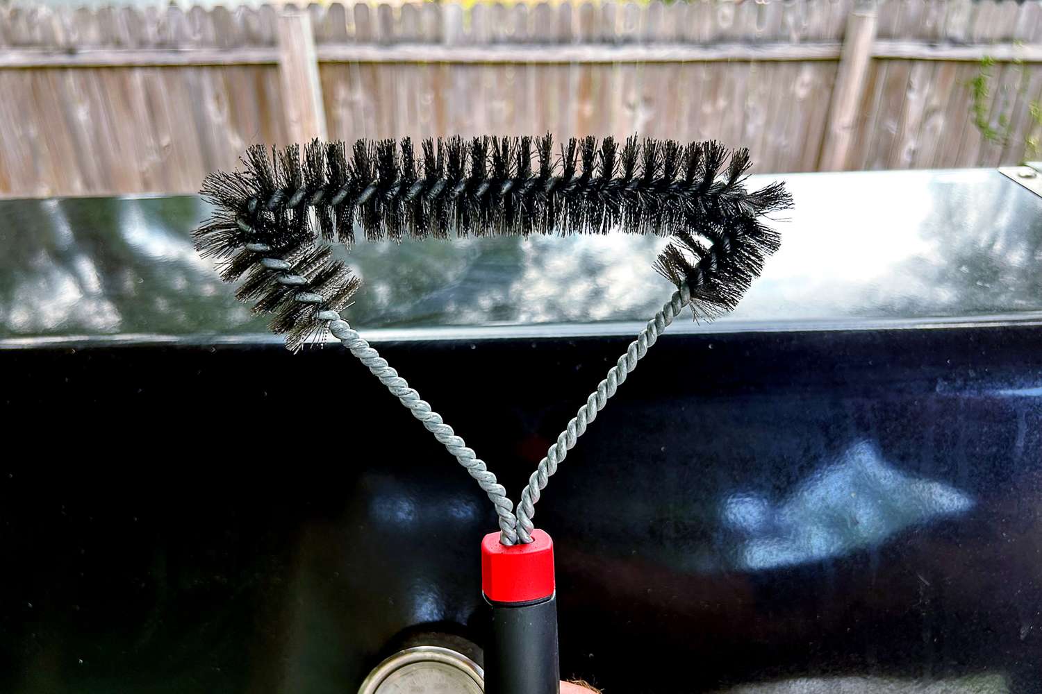 The bristles on the Weber 12-Inch 3-Sided Grill Brush
