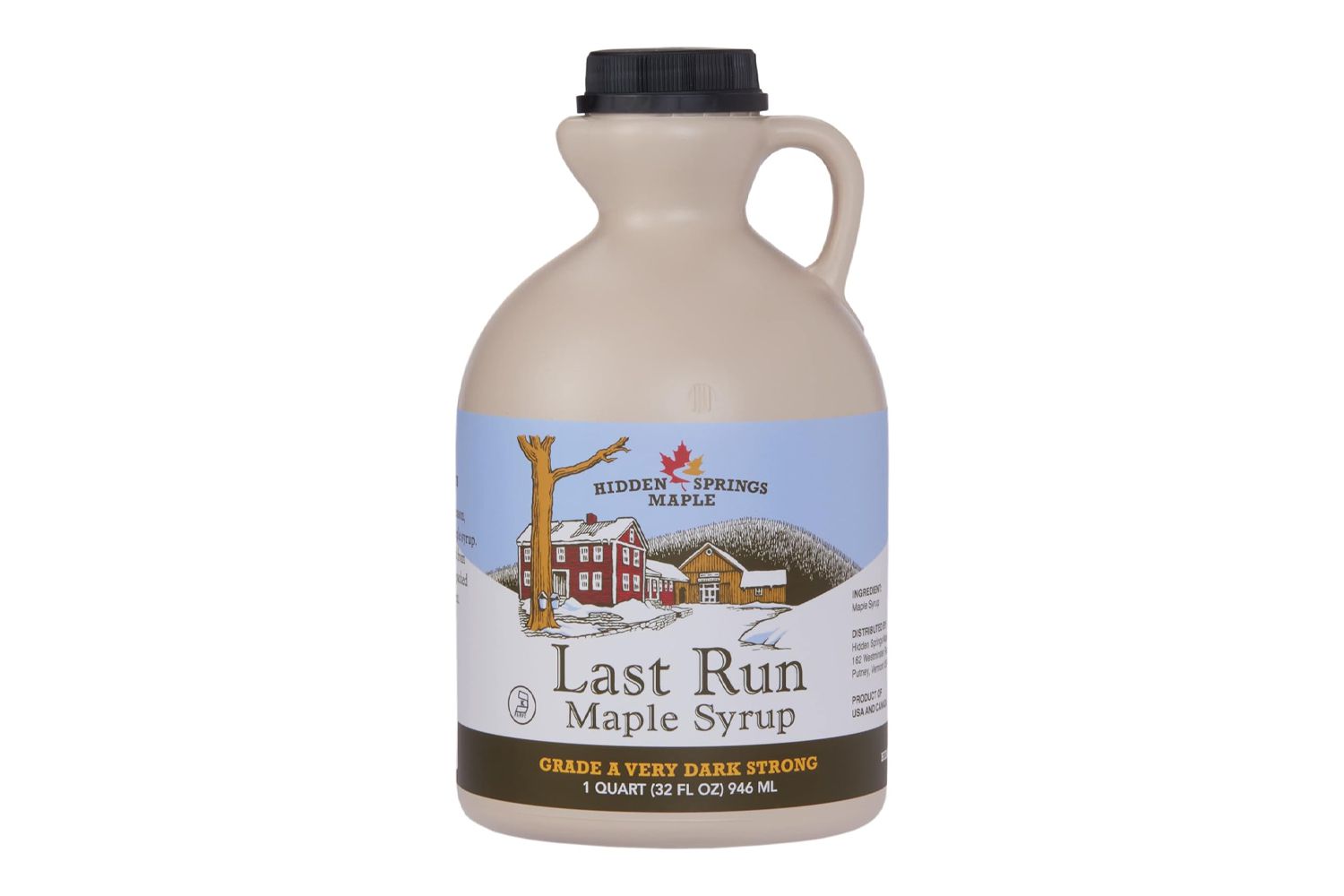 Hidden Springs Maple Organic Vermont Maple Syrup, Very Dark Strong