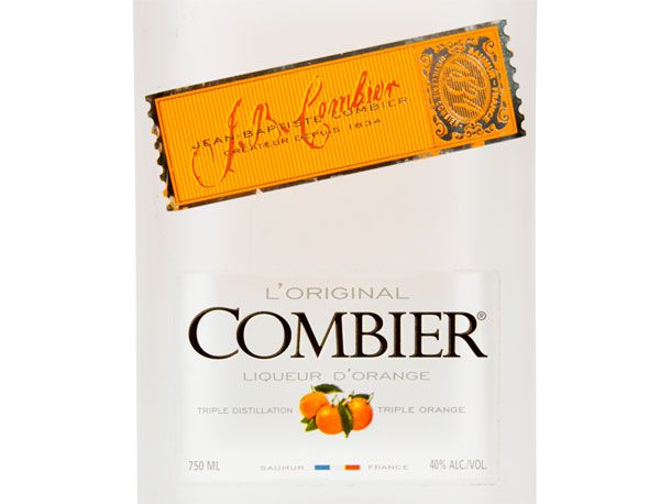 A bottle of Combier Liqueur d'Orange