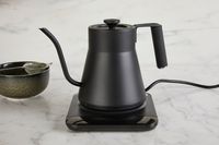 Saki Baristan Electric Gooseneck Kettle sitting on counter