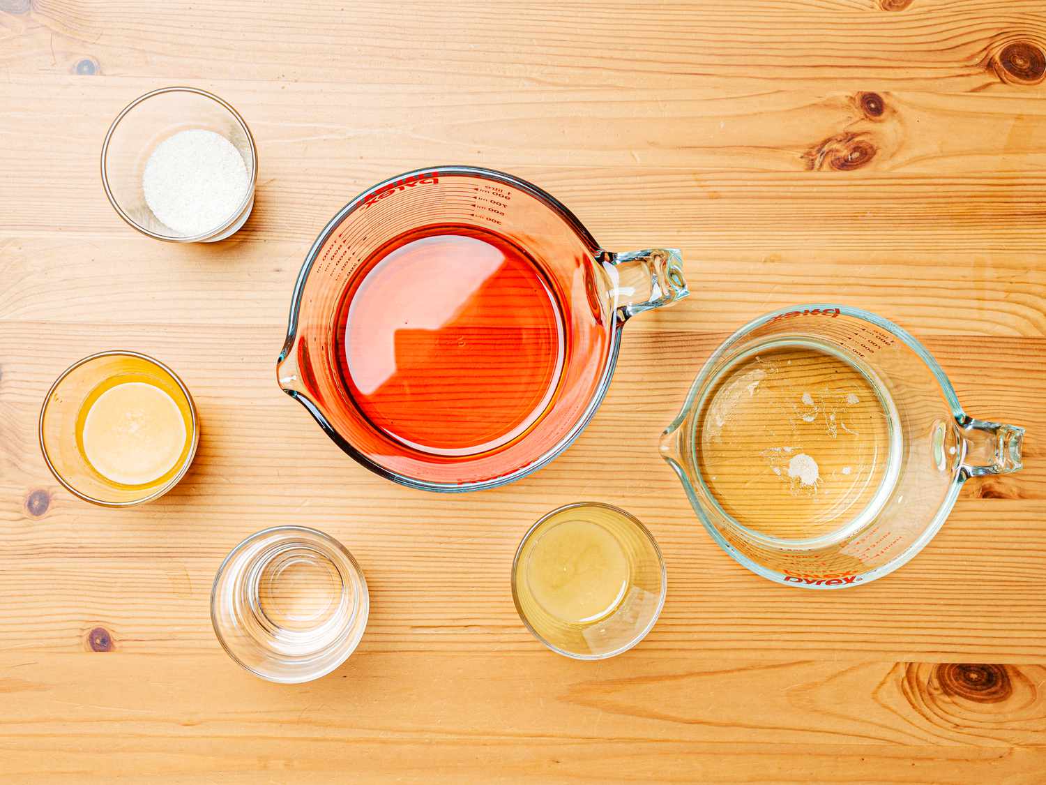 Overhead view of ingredients