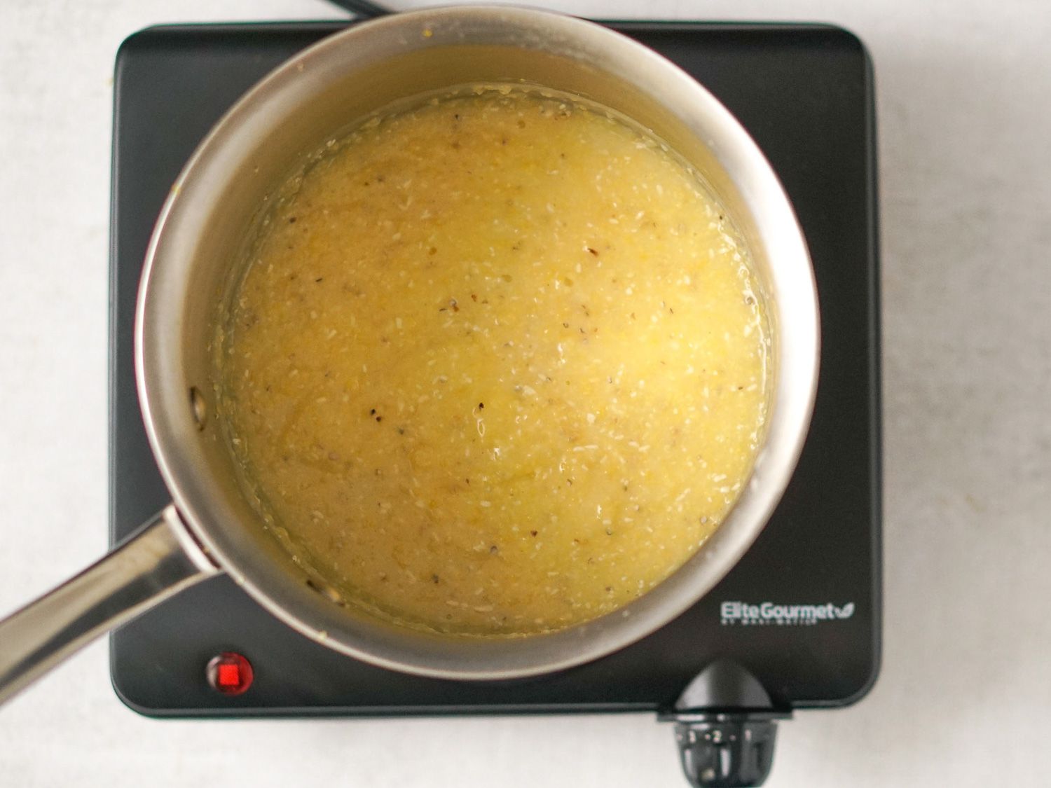 A pod of creamy homemade grits.