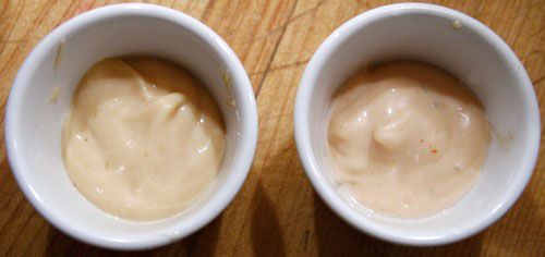 Two attempts to recreate Shack Sauce.