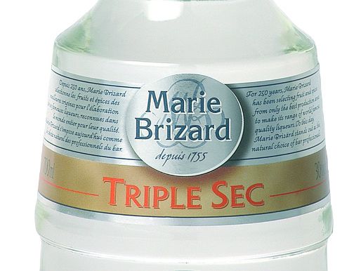 A bottle of Marie Brizard Orange Liqueur