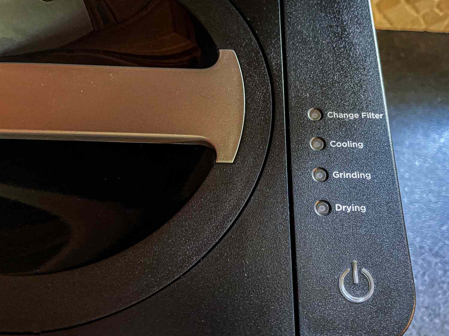 A closeup look at the Vitamix FoodCycler's control panel