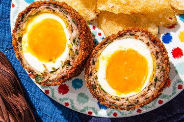 Overhead view of Scotch Eggs