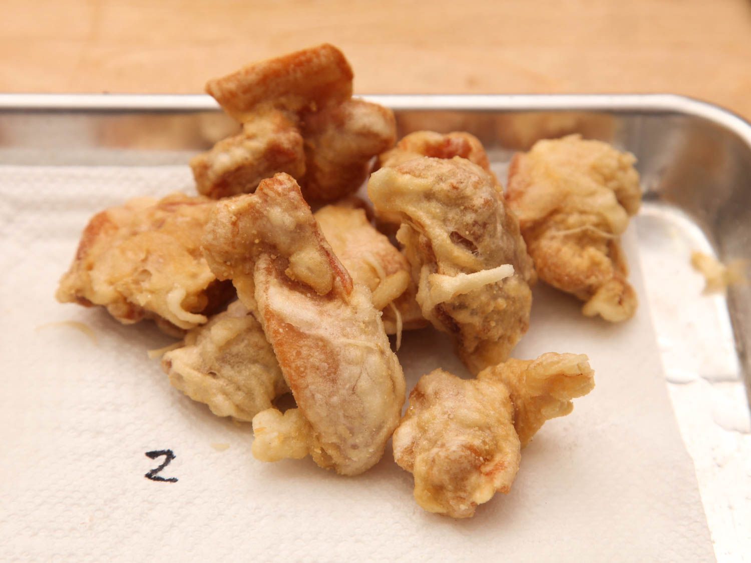 Boneless chicken thighs coated in a Korean-style coating 