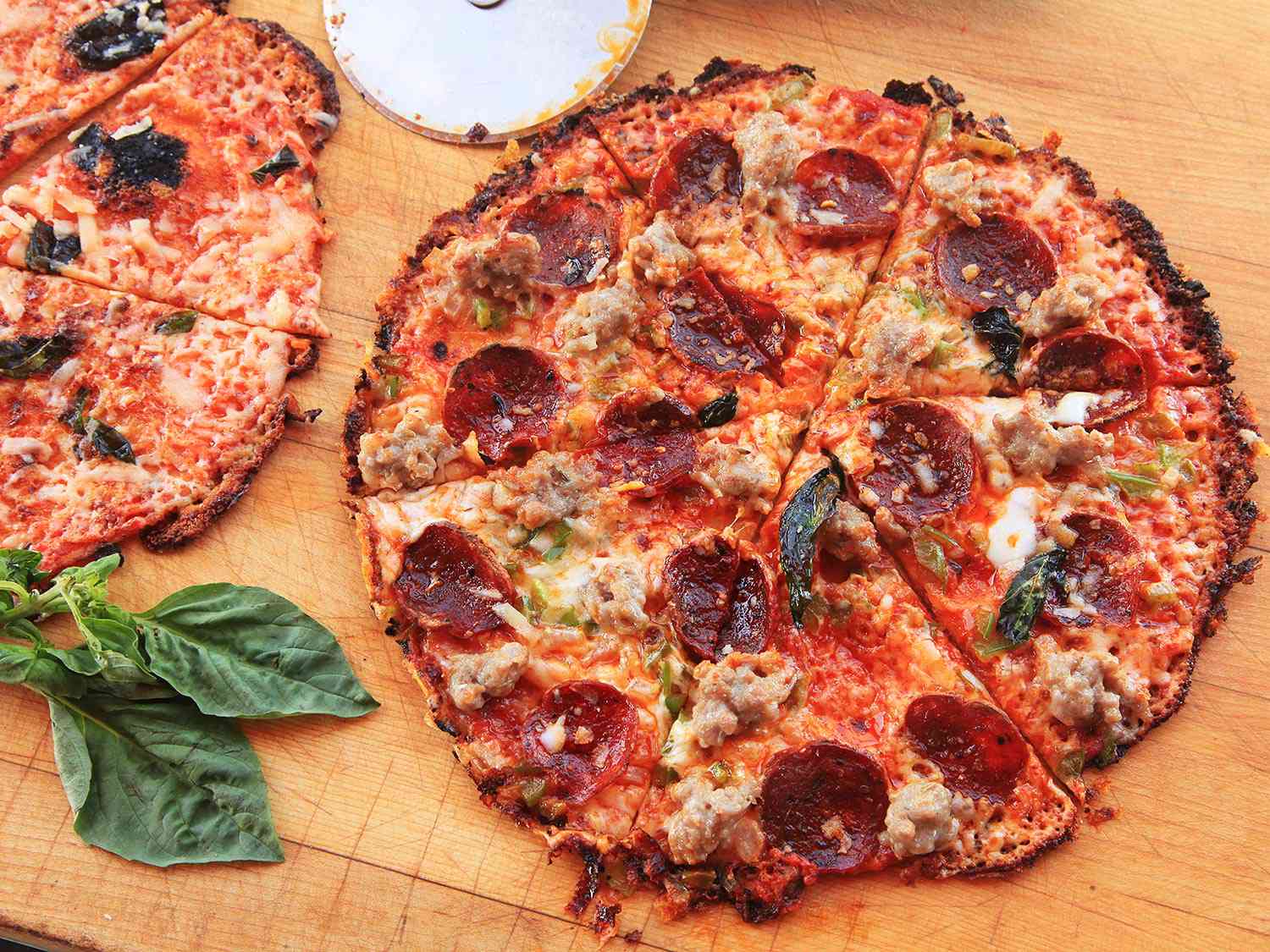 Extra-Crispy Bar-Style Tortilla Pizza Supreme Recipe