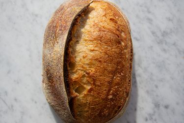 A homemade sourdough pain au levain. 
