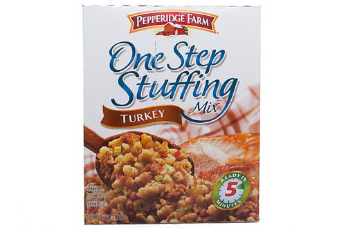 A box of Pepperidge Farm One Step Stuffing Mix