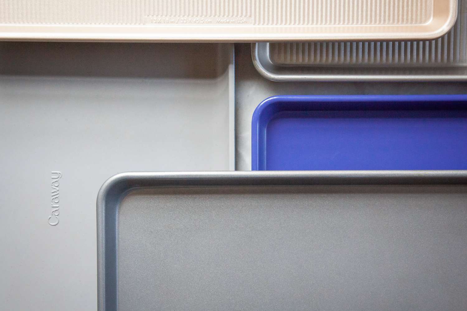 closeup of sheet pans 