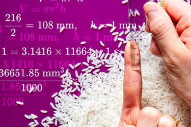 Graphic for measuring knuckle rice