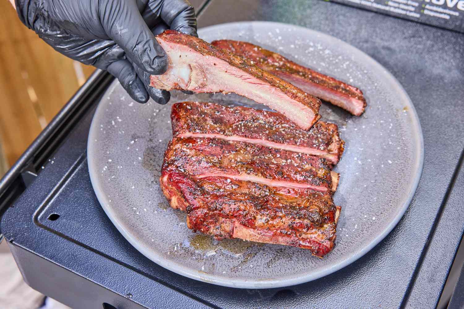 Ribs cooked in the Traeger Woodridge Pro