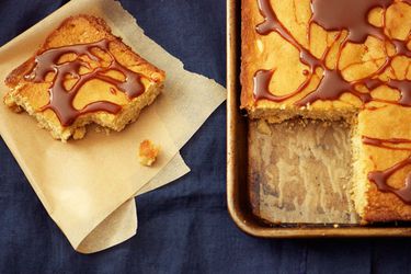 White chocolate macadamia nut sheet cake