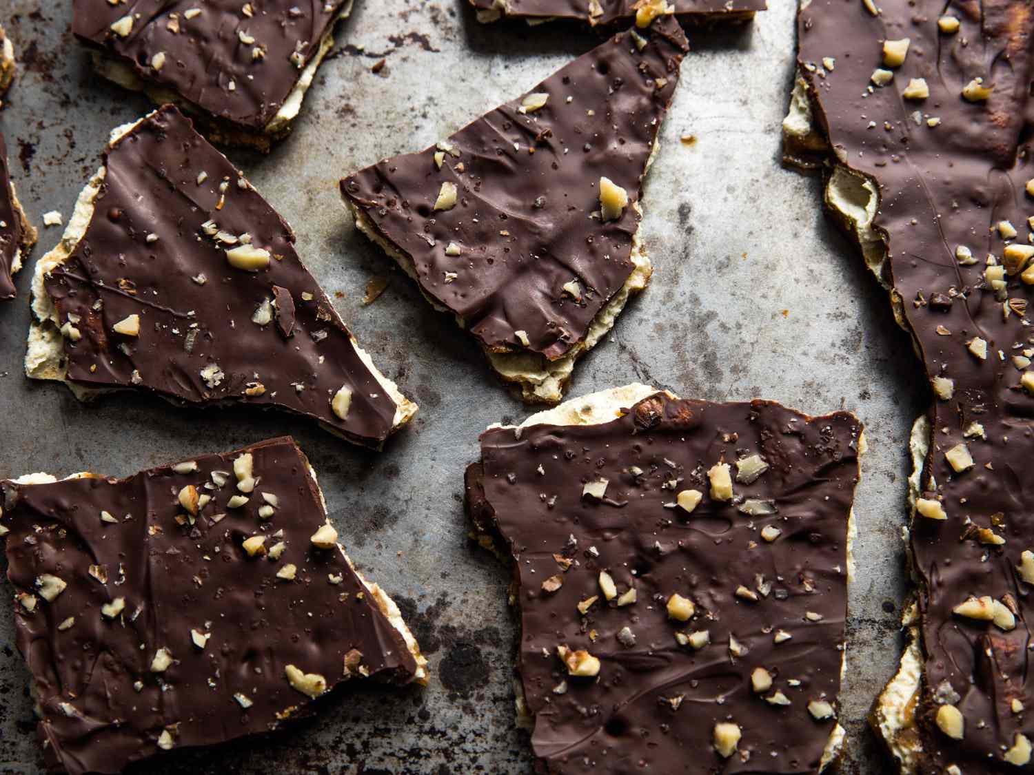 Shards of chocolate bark.