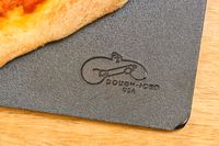 The Dough-Joe pizza steel's logo.