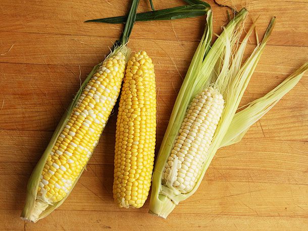 Three corn varieties.