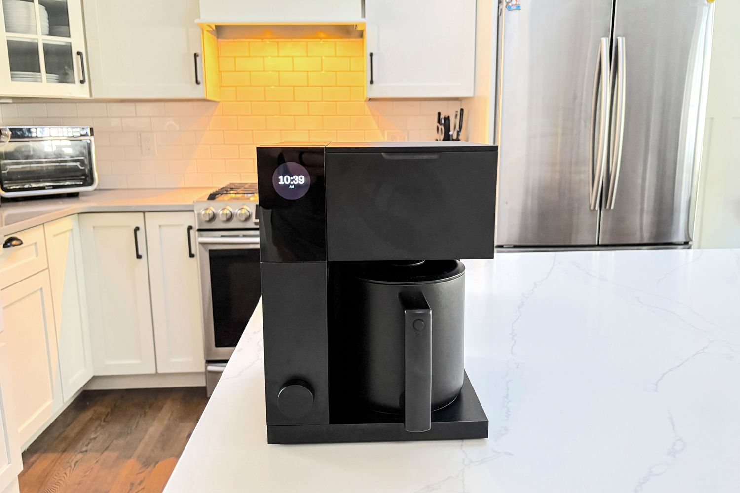 Fellow Aiden Precision Coffee Maker on kitchen counter