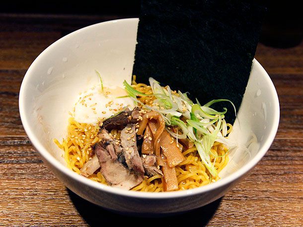 A bowl of Abura soba.