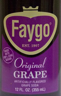 Faygo grape soda label