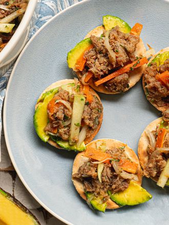 OVerhead view of pickled herring