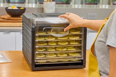 A person holding Samson Silent Dehydrator