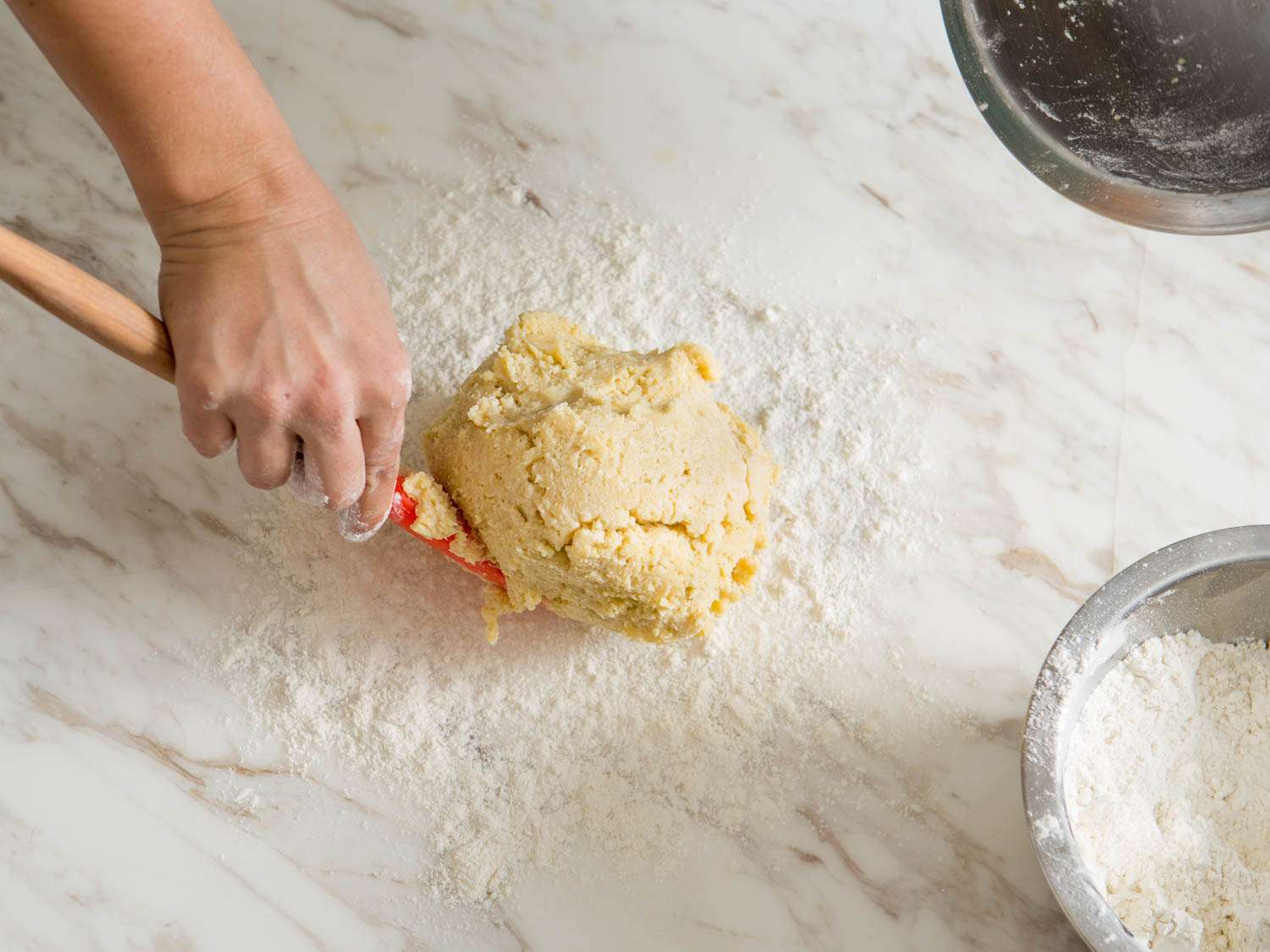 Transfer to a floured bench