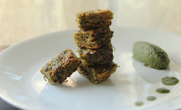 Cilantro Fritters (Kothimbir Wadi)