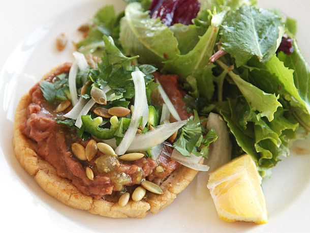 Sopes with Refried Beans and Salsa Verde