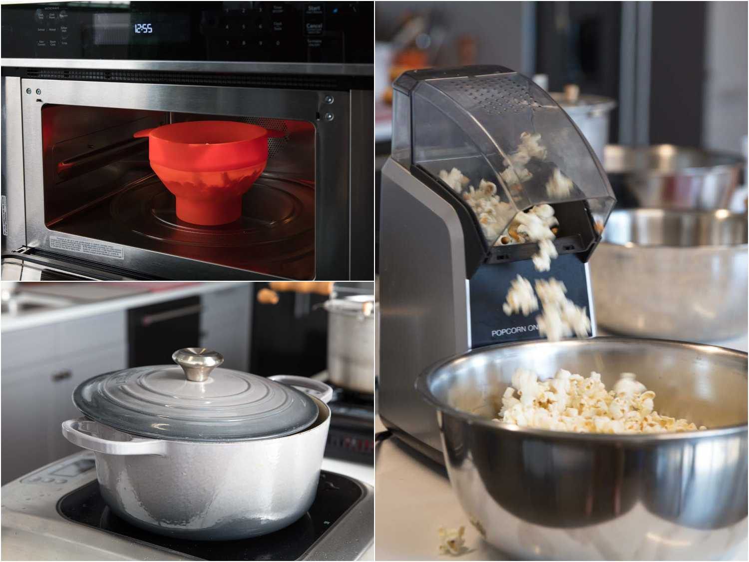 Popping corn using different methods