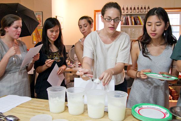 The Serious Eats team at the time this piece was originally published taste testing different sorbets.