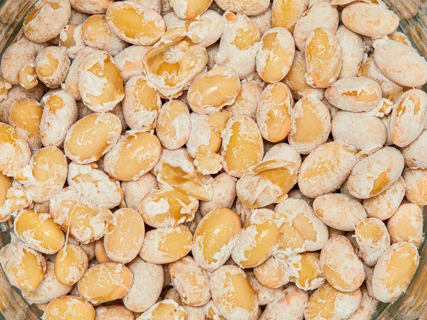 Close up view of natto 