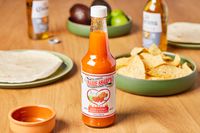 Marie Sharp’s Habanero Hot Sauce on table