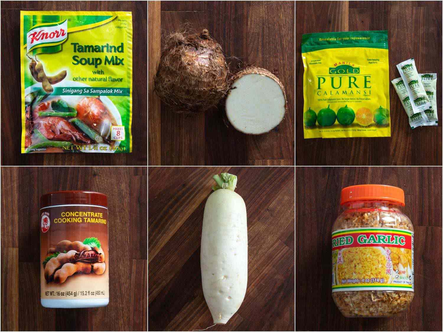 A collage of some of the products called for in this recipe