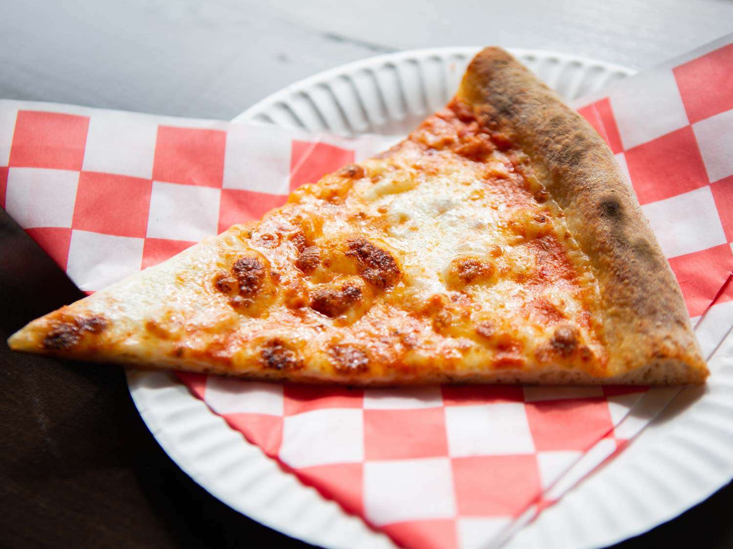 A cheese slice from Sauce in the East Village.
