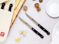 the zwilling steak knife on a tile surface