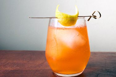 Profile view of a Sierra Madre Sunrise cocktail