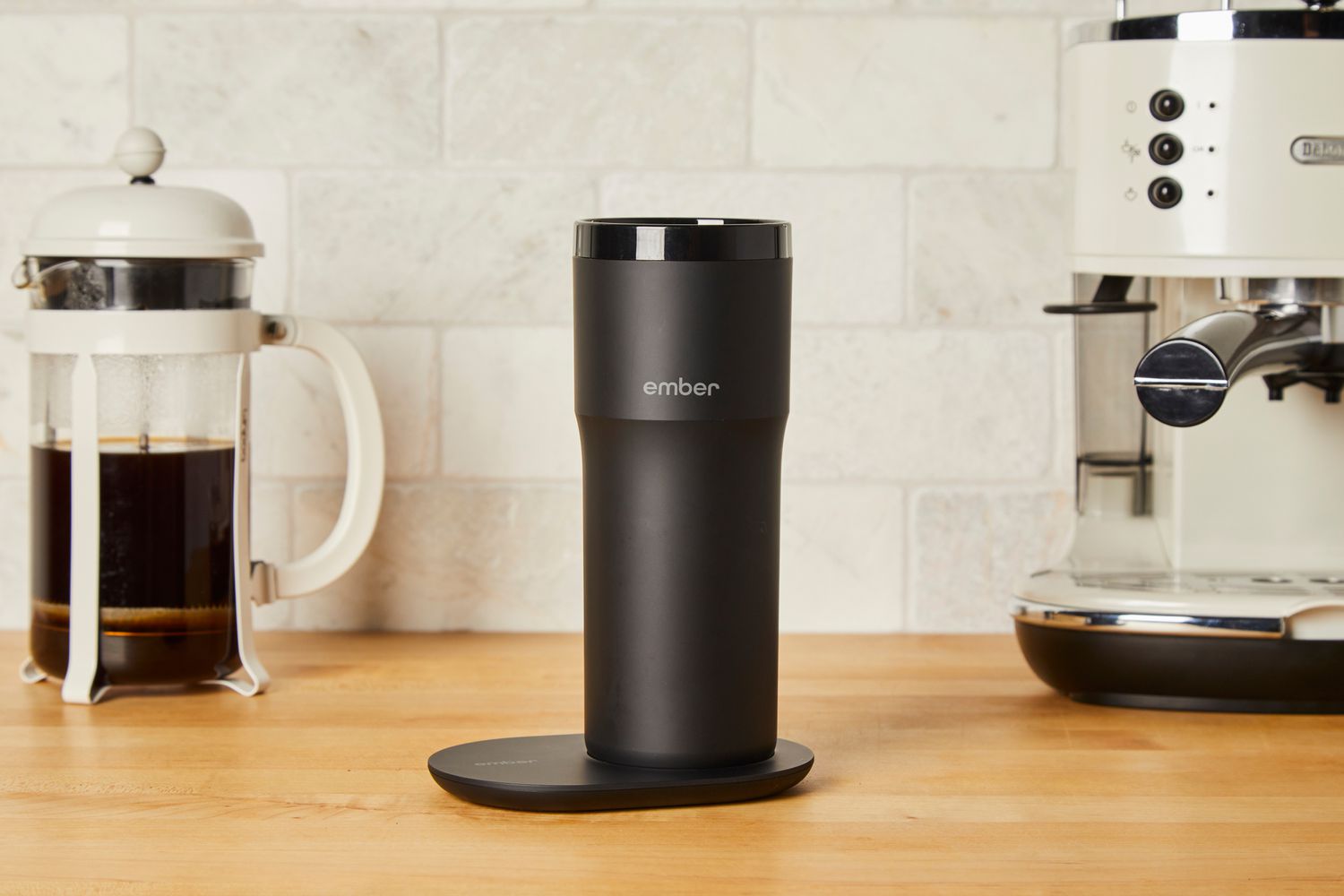Ember Travel Mug 2 on counter