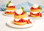 Three strawberry shortcakes 