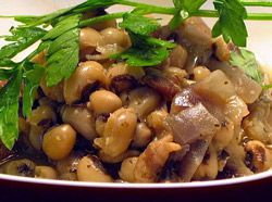 Southern-style black-eyed peas with bacon