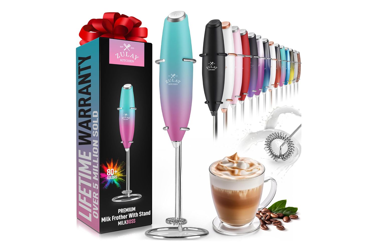 Amazon Zulay Kitchen Milk Boss Original Electric Milk Frother