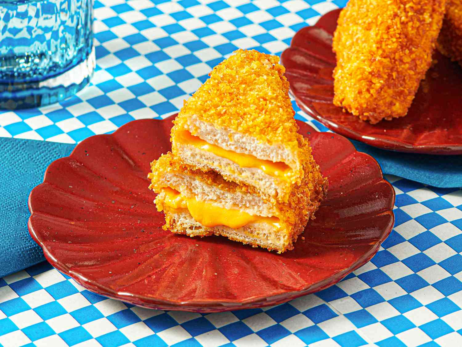 Overhead view of fried cheese frenchees