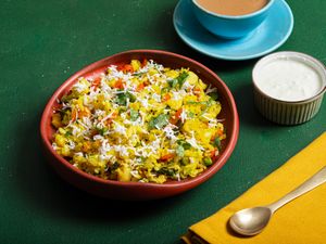 Side view of finished pohe