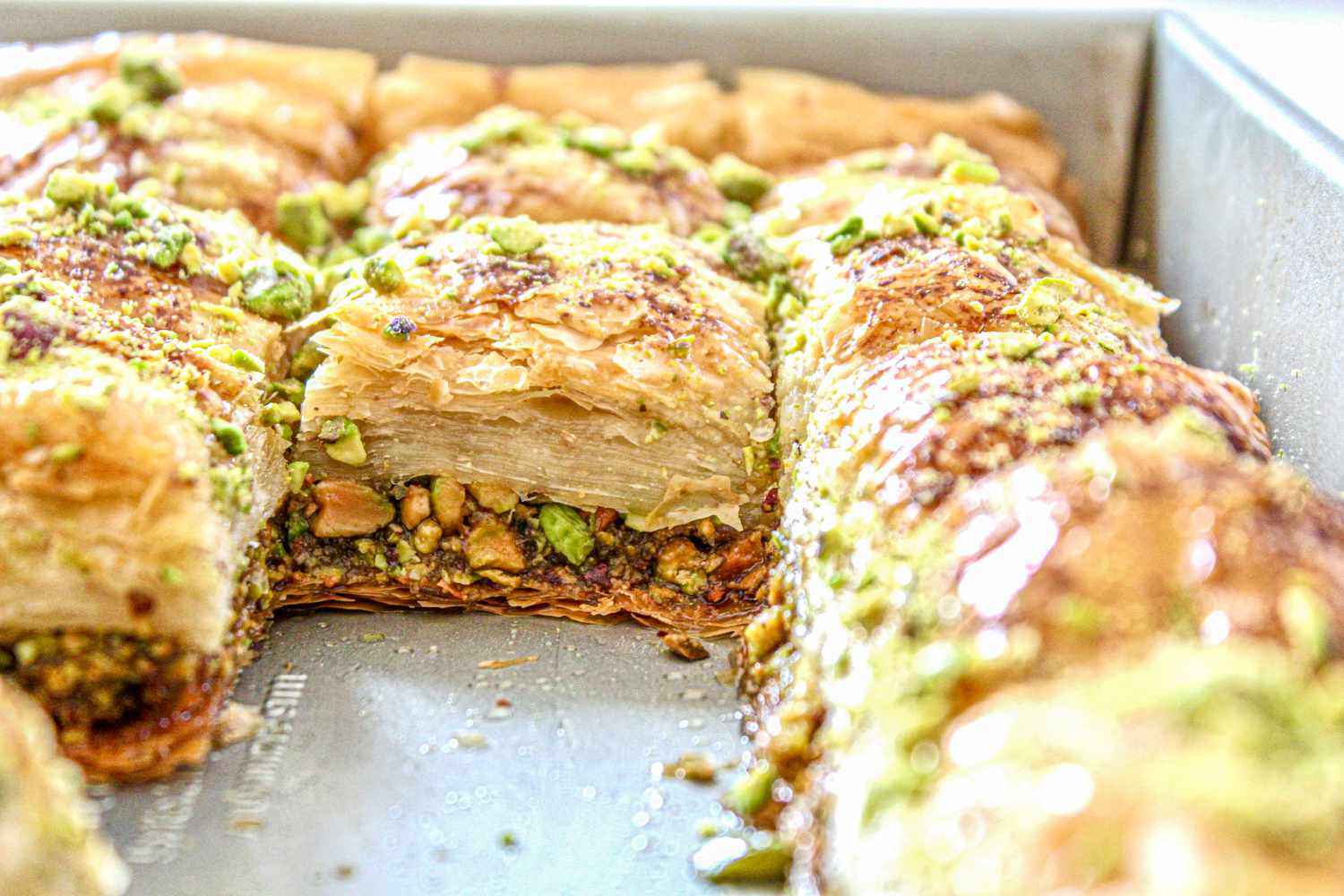 Inside view of baklava 