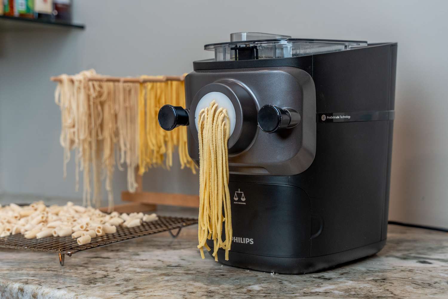 Philips Artisan Smart Pasta Maker and various noodles and pasta