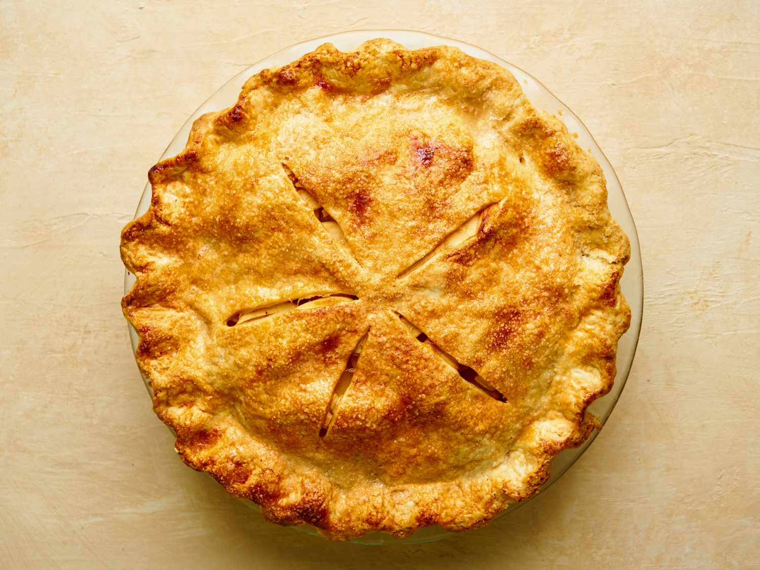 A baked apple pie.